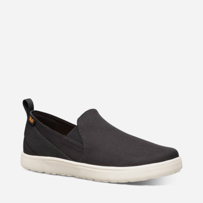 Teva Voya Slip On - Men's Teva Sneakers - Black | India (JBCM46395)